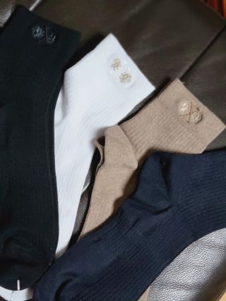 [사이즈가 있는 양말 필로이] 남/여 골지 발목 양말 4족 세트 남【S, M, L, XL】여【S, M, L】_컬러 랜덤 — 4.5점을 준 리뷰어가 2022년 6월 올린 사용 사진