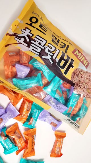 델리스 오트 밀키 초콜릿 바 — 5점을 준 리뷰어가 2022년 4월 올린 사용 사진