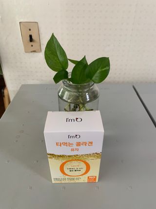 [음료수 대신 가능!]  빠르게 흡수되는 아임오 타먹는 콜라겐 1박스 — 5점을 준 리뷰어가 2023년 4월 올린 사용 사진