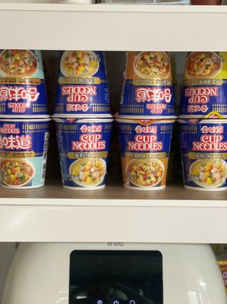 NISSIN 닛신 컵누들  4종 - 씨푸드오리지날, 씨푸드 스파이시, 씨푸드 커리, 씨푸드 XO소스 — 3점을 준 리뷰어가 2023년 1월 올린 사용 사진