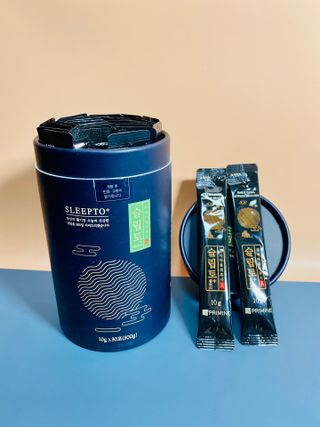 프리마인 자체 기업부설 연구소에서 찾아낸 건강한 수면의 비밀.  슬립토 플러스 30포 — 4점을 준 리뷰어가 2021년 10월 올린 사용 사진