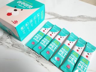 펫시랩 반려견용 액상 프리바이오틱스 아쿠아펫 — 5점을 준 리뷰어가 2021년 1월 올린 사용 사진