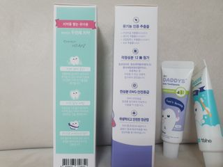 닥터데디스 안심저불소 키즈치약 (라즈베리, 청포도향 중 택 1) 60g +  여행용 미니 치약 15g — 5점을 준 리뷰어가 2022년 7월 올린 사용 사진