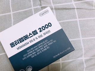 바른비타민 옵티엠에스엠2000 1박스 60포 관절 연골 복합건강기능식품 — 5점을 준 리뷰어가 2021년 6월 올린 사용 사진
