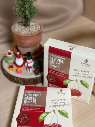 자연에온 가득담은 몽모랑시 타트체리 콜라겐 젤리스틱 — 5점을 준 리뷰어가 2021년 1월 올린 사용 사진