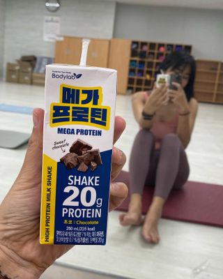 바디랩 프로틴음료 단백질쉐이크 메가프로틴 — 5점을 준 리뷰어가 2022년 4월 올린 사용 사진