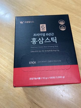 [푸름웰니스] 프리미엄 6년근 홍삼스틱 3mg x 100포 — 5점을 준 리뷰어가 2022년 2월 올린 사용 사진