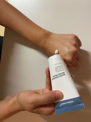 더마포레스트 마데카소사이드 리페어 크림,  모이스처라이징 아쿠아크림 — 4.5점을 준 리뷰어가 2021년 8월 올린 사용 사진
