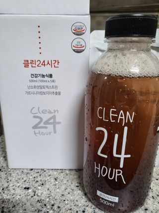 클린24시간 1BOX(5포) + 전용보틀(500ml) — 5점을 준 리뷰어가 2022년 12월 올린 사용 사진