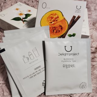 딜라이트 프로젝트 블렌딩티 우엉호박티, 히비후르츠티, 쟈스민캐모티 — 5점을 준 리뷰어가 2021년 7월 올린 사용 사진