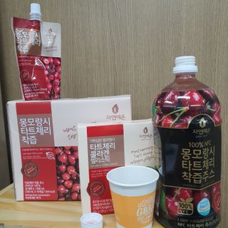 자연에온 몽모랑시 타트체리 3종 세트 구성 - 저분자콜라겐젤리, NFC 착즙주스 — 5점을 준 리뷰어가 2021년 7월 올린 사용 사진