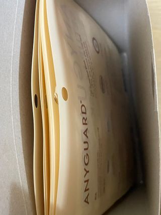 애니가드 셋업마스크 4컬러 각 10매입 [크리미베이지, 캐시미어로즈, 초콜렛브라운, 미드나잇네이비] — 5점을 준 리뷰어가 2022년 2월 올린 사용 사진