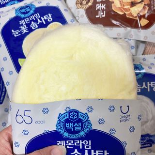 딜라이트 프로젝트  달콤한 눈꽃 간식세트( 눈꽃 솜사탕 / 레몬라임 솜사탕 / 달고나 총 7EA+스마트톡 증정) — 4점을 준 리뷰어가 2022년 5월 올린 사용 사진