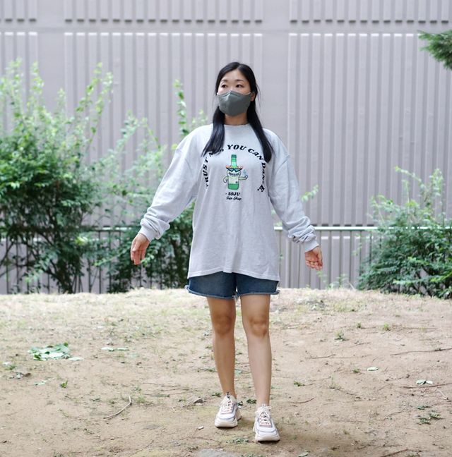 소주자수 긴팔 T셔츠 리뷰 사진