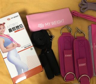 마이웨잇 심으뜸 홈트밴드세트 홈짐 여자홈트레이닝기구 운동용고무밴드 — 5점을 준 리뷰어가 2021년 7월 올린 사용 사진