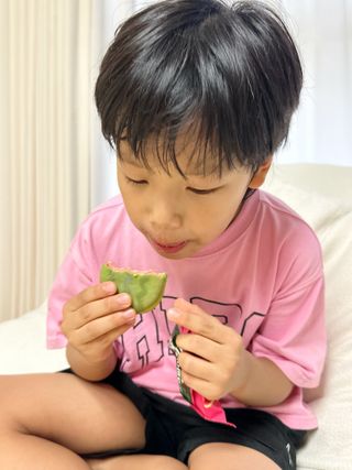 2024 오리온 여름한정판 초코파이 수박 / 후레쉬베리 멜론 / 멜론송이 — 5점을 준 리뷰어가 2024년 8월 올린 사용 사진