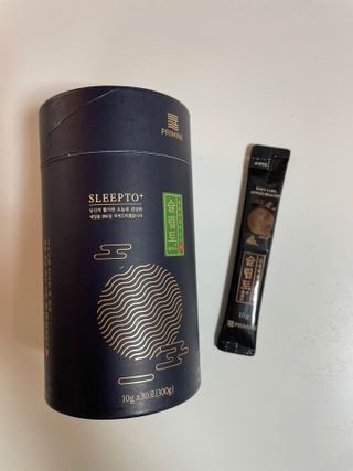 프리마인 자체 기업부설 연구소에서 찾아낸 건강한 수면의 비밀.  슬립토 플러스 30포 — 5점을 준 리뷰어가 2021년 10월 올린 사용 사진
