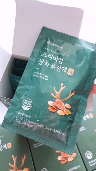 서울약사신협 약사신협_생녹용 진액_70ml x 30포 — 5점을 준 리뷰어가 2021년 7월 올린 사용 사진