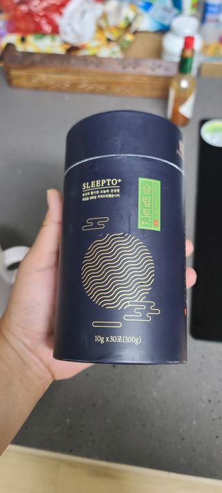 프리마인 자체 기업부설 연구소에서 찾아낸 건강한 수면의 비밀.  슬립토 플러스 30포 — 5점을 준 리뷰어가 2022년 8월 올린 사용 사진