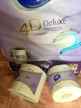 빈다 4Deluxe 4겹 엠보싱 롤 화장지 — 5점을 준 리뷰어가 2022년 3월 올린 사용 사진
