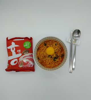 [풀무원] 자연은맛있다 정면, 백면, 홍면  세트 — 3.5점을 준 리뷰어가 2021년 4월 올린 사용 사진
