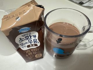 [구매평]덴마크 소화가 잘되는 우유로 만든 초코, 190ml, 24개 — 5점을 준 리뷰어가 2025년 2월 올린 사용 사진