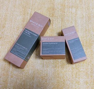 마리엔메이 센서티브 수딩 젤 크림 + 어성초 티트리 추출물 세럼 + 어성초 티트리 모공 클렌징 폼 — 5점을 준 리뷰어가 2021년 8월 올린 사용 사진