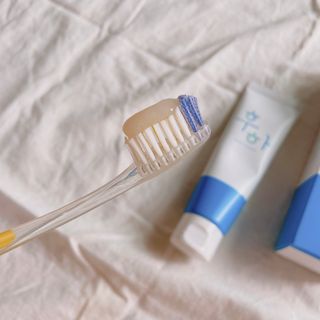 [심폐소생소] 무불소 임산부 천연 치약 — 5점을 준 리뷰어가 2021년 8월 올린 사용 사진