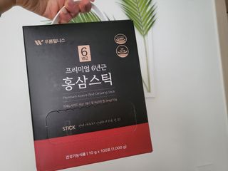 [푸름웰니스] 프리미엄 6년근 홍삼스틱 3mg x 100포 — 5점을 준 리뷰어가 2022년 3월 올린 사용 사진