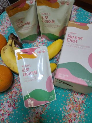 [경남제약헬스케어] 케어플러스 리셋 다이어트 청포도맛 100ml X 5포 (5일분) — 4점을 준 리뷰어가 2023년 4월 올린 사용 사진