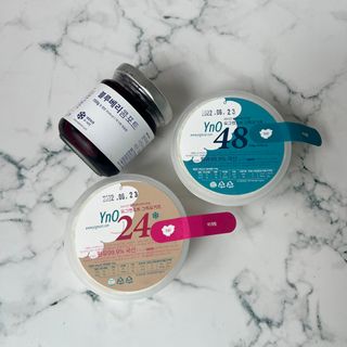 요그앤오트 그릭요거트 24 150g +  그릭요거트 48 150g + 블루베리 콤포트 — 4.5점을 준 리뷰어가 2022년 6월 올린 사용 사진