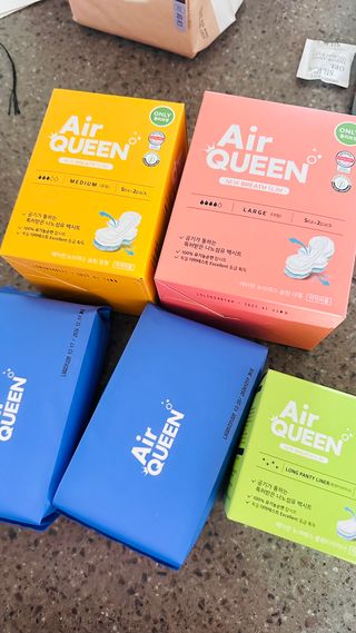 에어퀸 뉴브레스 유기농 생리대 4종 (팬티라이너 20P + 중형 10P + 대형 10P + 오버나이트 8P)_체험단 — 5점을 준 리뷰어가 2024년 8월 올린 사용 사진