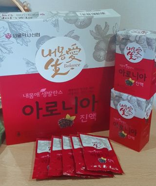 서울약사신협_내몸애생발란스아로니아_70ml x 30포 — 4.5점을 준 리뷰어가 2021년 7월 올린 사용 사진