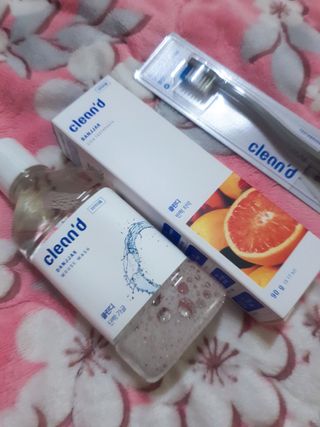 주식회사 클린디 [클린디]🌿민트향으로 상쾌하게, 단짝가글 + 맞춤 칫솔 + 치약 세트🦷 — 5점을 준 리뷰어가 2022년 1월 올린 사용 사진
