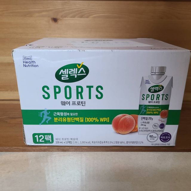 셀렉스 스포츠 웨이 프로틴 복숭아_ 330ml x 12팩 리뷰 사진