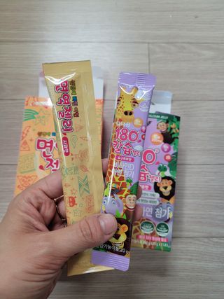 다나음 180도 칼슘젤리+아연면역젤리 — 5점을 준 리뷰어가 2022년 1월 올린 사용 사진