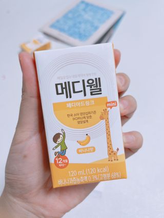 메디웰 페디아드링크 미니 바나나맛 — 5점을 준 리뷰어가 2022년 5월 올린 사용 사진