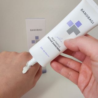 바노바기 코스메틱 바노바기 밀크씨슬 리페어 시카 선스크린 플러스 50ml — 5점을 준 리뷰어가 2023년 2월 올린 사용 사진