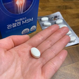 [경남제약헬스케어]케어플러스 관절엔 MSM 1000mg 60정/1개월분/관절/뼈/연골 영양/비타민D+아연/1일2정 — 5점을 준 리뷰어가 2024년 1월 올린 사용 사진
