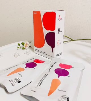 위케어 힐링 ABC주스 3포 비농축착즙 국내산 재료 사용 사과 레드비트 당근 — 4점을 준 리뷰어가 2021년 4월 올린 사용 사진