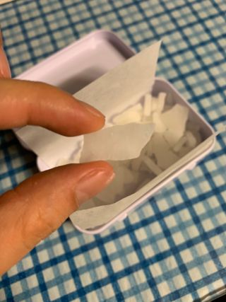 [아이스칩스] 무설탕 비건 자일리톨 캔디 7종 2개기준 — 4.5점을 준 리뷰어가 2021년 6월 올린 사용 사진
