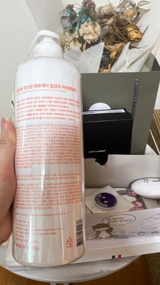 프리[닥터문] 유산균 락토케어 질경초 여성청결제 1000ml (젤타입) — 5점을 준 리뷰어가 2022년 9월 올린 사용 사진