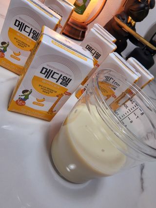 메디웰 페디아드링크 미니 바나나맛 — 5점을 준 리뷰어가 2022년 8월 올린 사용 사진