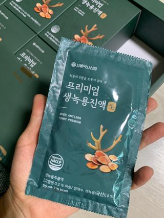 서울약사신협 약사신협_생녹용 진액_70ml x 30포 — 5점을 준 리뷰어가 2021년 7월 올린 사용 사진
