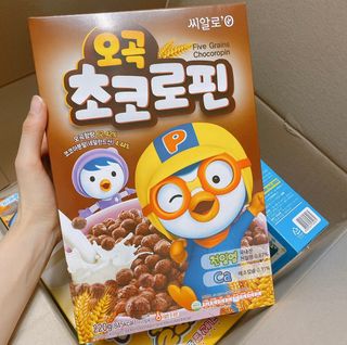 씨알푸드 뽀로로 시리얼 3종 — 3.5점을 준 리뷰어가 2022년 2월 올린 사용 사진
