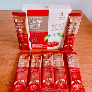 자연에온 몽모랑시 타트체리 3종 세트 구성 - 저분자콜라겐젤리, NFC 착즙주스 — 5점을 준 리뷰어가 2021년 7월 올린 사용 사진
