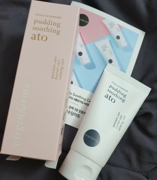 냉장고에 넣어요, 붉은 트러블 피부 다음날 진정되요 [버진팜스 푸딩수딩아토] — 5점을 준 리뷰어가 2021년 9월 올린 사용 사진
