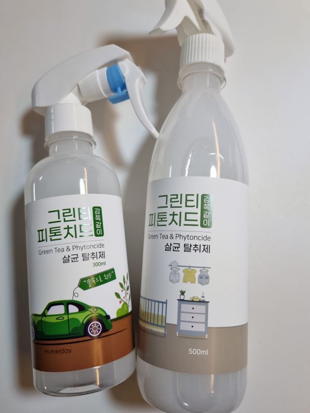 [엠메이데이] 그린티 피톤치드 감쪽같이 500ml + 손소독액 50ml 리뷰 사진