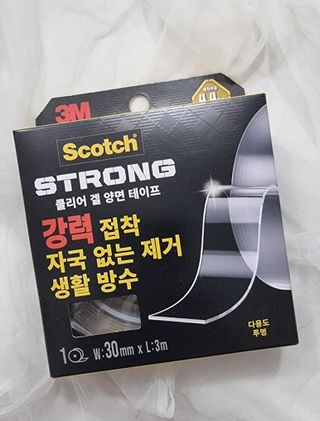 3M 스카치 초강력 클리어겔 실리콘 아크릴 양면테이프 30mmx3m 1개 — 5점을 준 리뷰어가 2025년 7월 올린 사용 사진