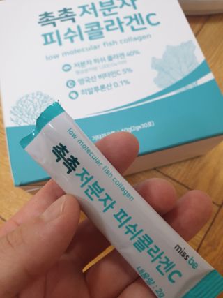 미스비 촉촉 저분자 피쉬콜라겐C — 5점을 준 리뷰어가 2021년 7월 올린 사용 사진